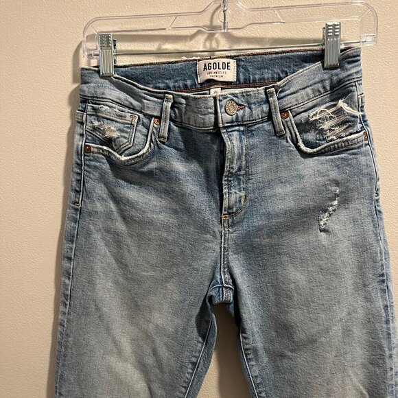 Agolde The Sophie Crop High waisted ankle  Jeans Size 26 - Picture 3 of 9